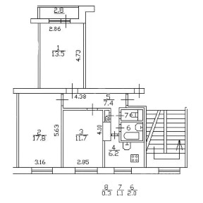 Продается 3-комн. квартира, 60 м²