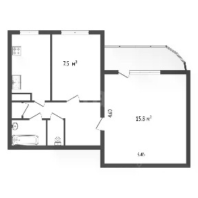 Продается 2-комн. квартира, 40,7 м²