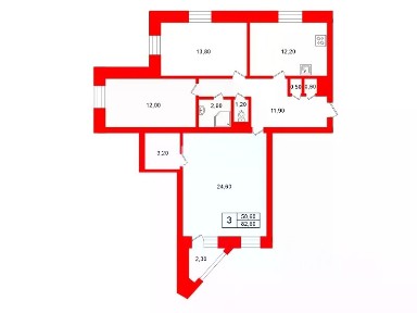 Продается 3-комн. квартира, 82,6 м²