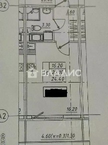 Продается студия, 24,4 м²