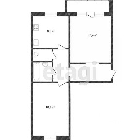 Продается 2-комн. квартира, 53,2 м²