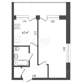 Продается 1-комн. квартира, 34,6 м²