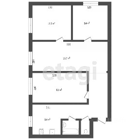 Продается 4-комн. квартира, 59 м²