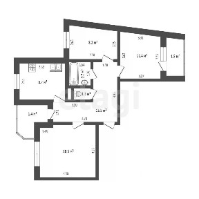 Продается 3-комн. квартира, 64,3 м²