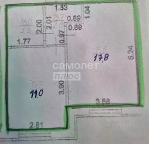 Продается 1-комн. квартира, 35,1 м²
