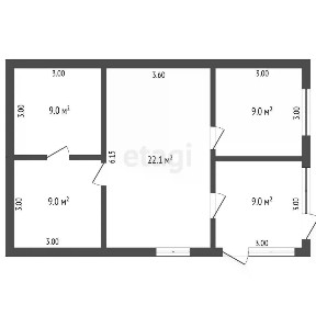 Продается 1-этажный дом, 109 м²