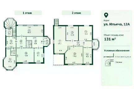 Продается 2-этажный дом, 131 м²