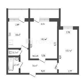 Продается 2-комн. квартира, 46,9 м²