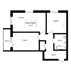 Продается 3-комн. квартира, 78 м²