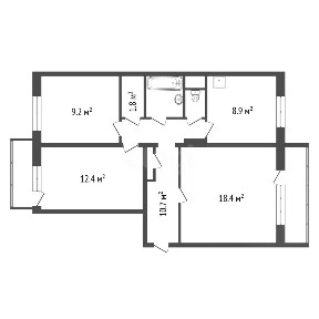 Продается 3-комн. квартира, 67,8 м²