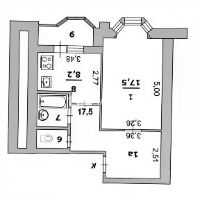 Продается 1-комн. квартира, 41,9 м²