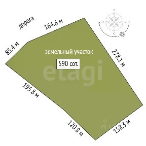 Продается участок, 590 сот.
