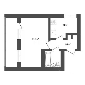 Продается 1-комн. квартира, 34,5 м²