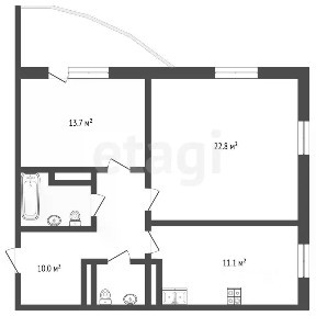 Продается 2-комн. квартира, 63,3 м²