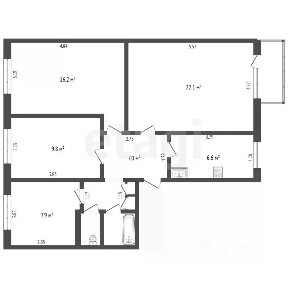 Продается 4-комн. квартира, 73,2 м²