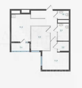 Продается 2-комн. квартира, 53 м²