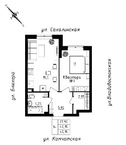 Продается 1-комн. квартира, 40,15 м²