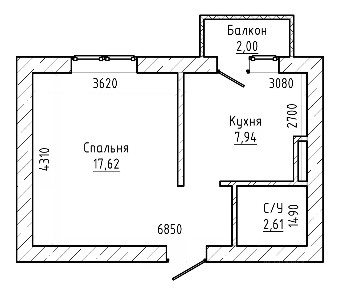 Продается 1-комн. квартира, 28,3 м²