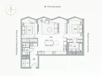 Продается 2-комн. квартира, 76,7 м²