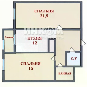 Продается 2-комн. квартира, 60,5 м²