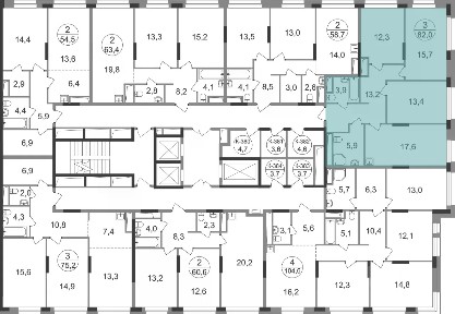 Продается 3-комн. квартира, 82 м²