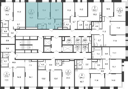Продается 2-комн. квартира, 58,7 м²
