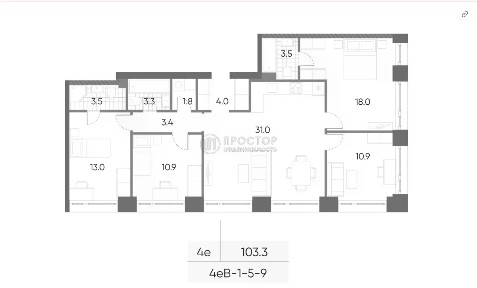 Продается 4-комн. квартира, 103,5 м²