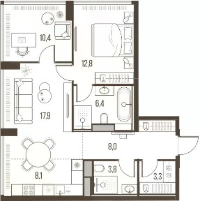 Продается 3-комн. квартира, 70,5 м²