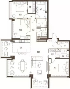 Продается 4-комн. квартира, 155,6 м²
