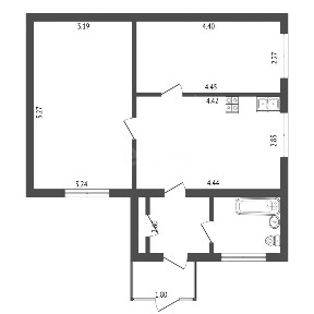 Продается 2-комн. квартира, 46,7 м²