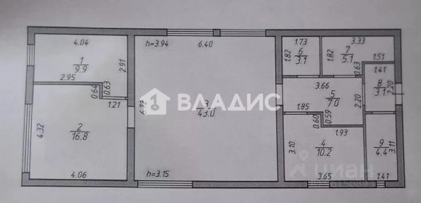 Продается 1-этажный коттедж, 109 м²