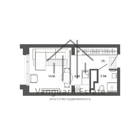 Продается 1-комн. квартира, 23,71 м²