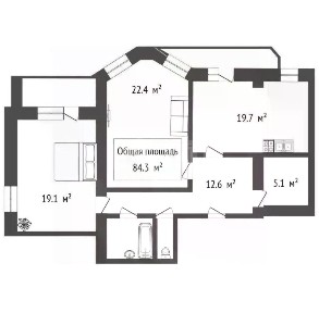 Продается 3-комн. квартира, 84,3 м²