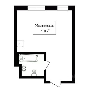 Продаются 1-комн. апартаменты, 31 м²