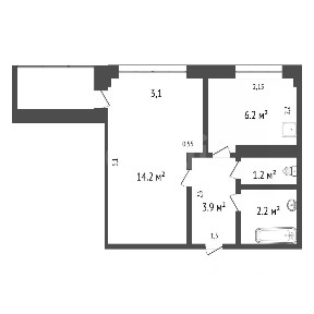 Продается 1-комн. квартира, 27,7 м²