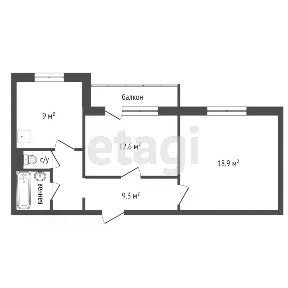Продается 2-комн. квартира, 56,2 м²