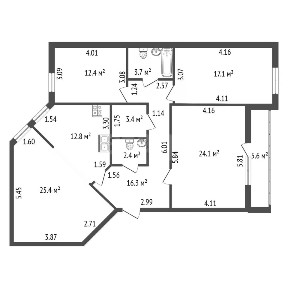 Продается 3-комн. квартира, 117,6 м²