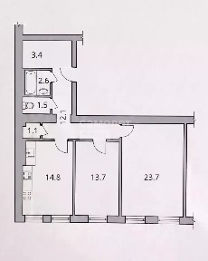 Продается 2-комн. квартира, 72,9 м²