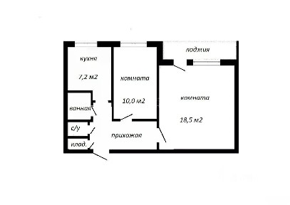 Продается 2-комн. квартира, 46 м²