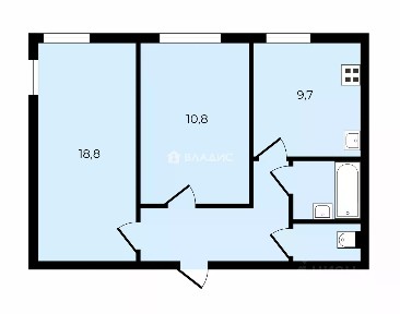 Продается 2-комн. квартира, 45,3 м²
