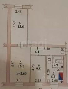 Продается 3-комн. квартира, 55,6 м²