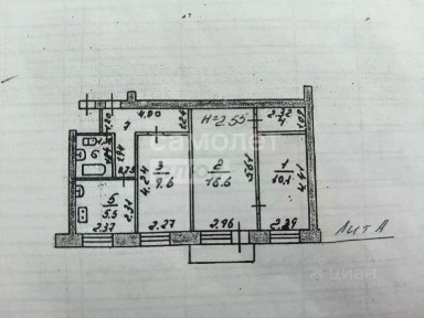 Продается 3-комн. квартира, 53,5 м²