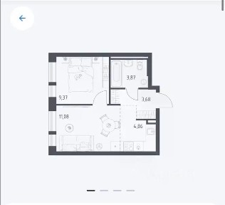 Продается 1-комн. квартира, 32,86 м²
