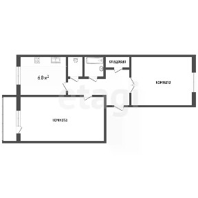 Продается 2-комн. квартира, 49,6 м²