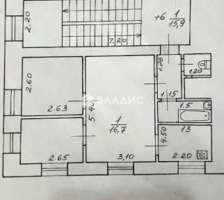 Продается 3-комн. квартира, 41,4 м²