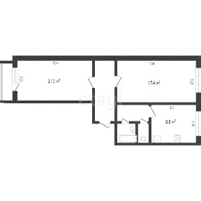 Продается 2-комн. квартира, 66,9 м²