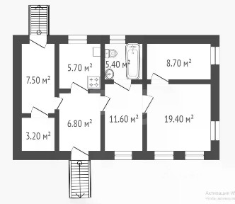 Продается 1-этажный дом, 51 м²