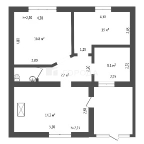Продается 1-этажный дом, 62,4 м²