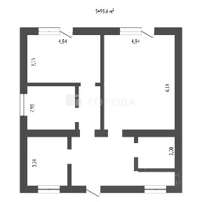 Продается 1-этажный дом, 95,6 м²
