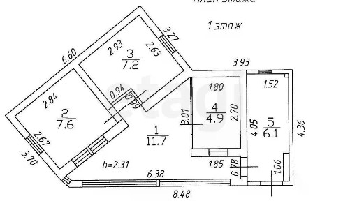 Продается 2-этажный дом, 41,8 м²